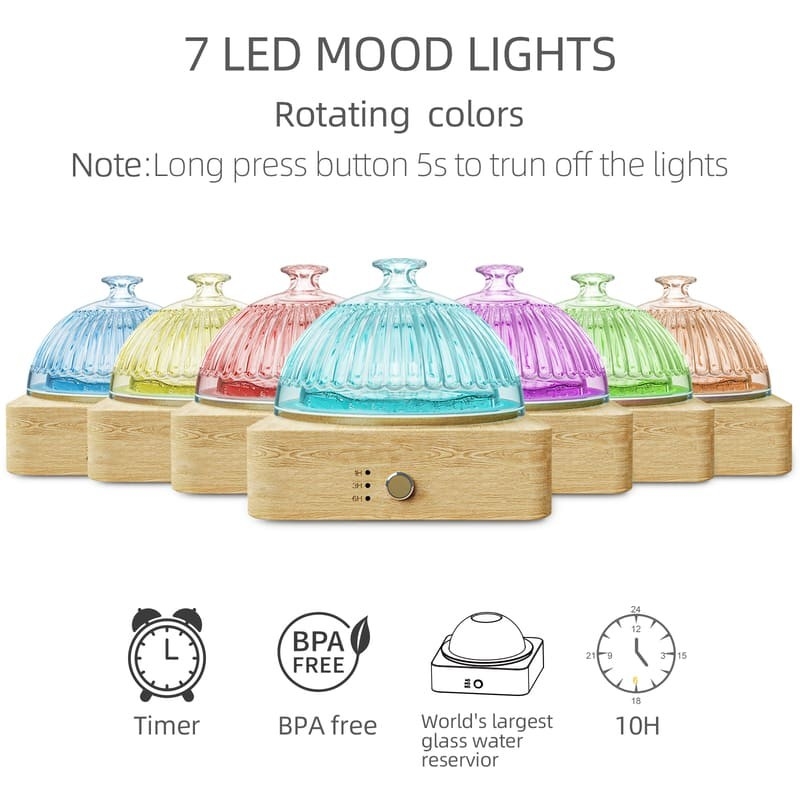 200 ML 화려한 LED 램프와 함께 아로마 디퓨저 DN-839
